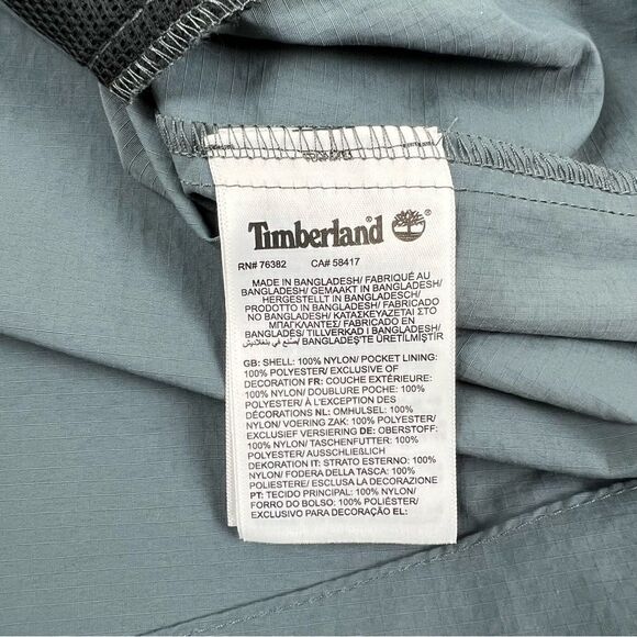 TIMBERLAND Men's Half-Zip Colorblocked Water-Resistant Windbreaker Jacket - Picture 8 of 10
